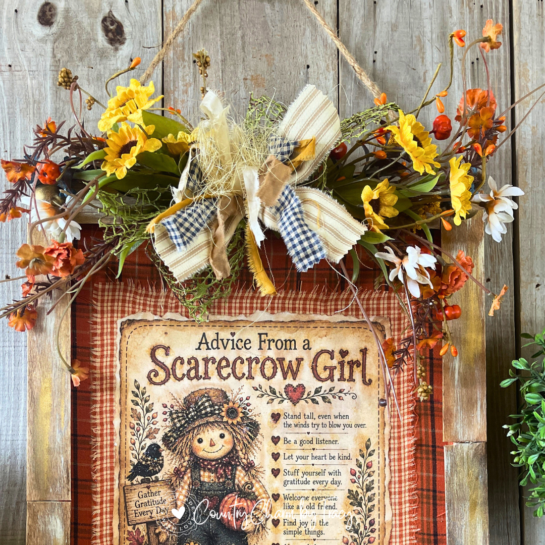Advice from a Scarecrow Girl - 18x14 Framed Wall Decor