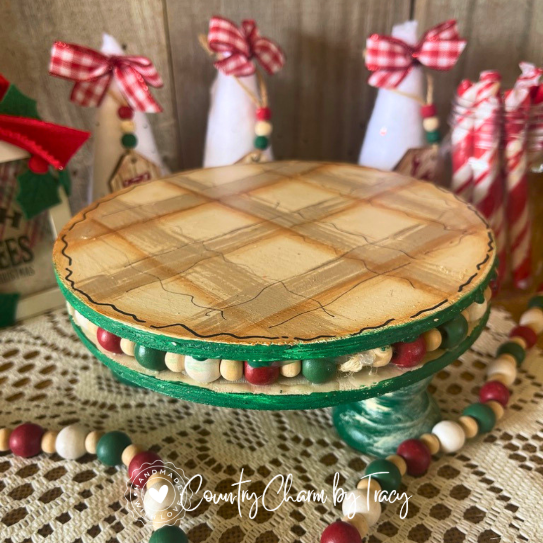 JOY Christmas Tree Display Set | Farm Fresh Trees Sign, Candy Stick Jar and Wooden Stand