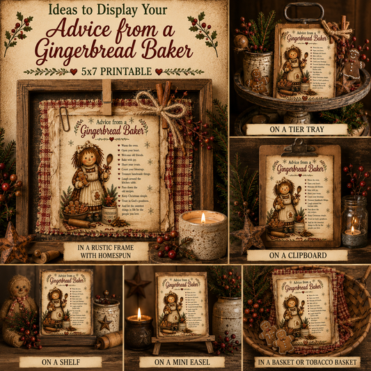 Advice from a Gingerbread Baker - 5x7 Prints Digital Download Two-Pack