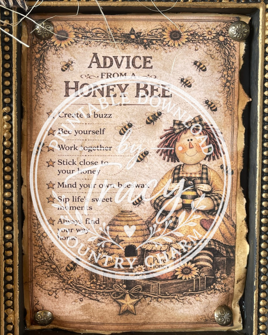 Advice from a Honey Bee β Digital Download Print | 5x7 Printable PDF