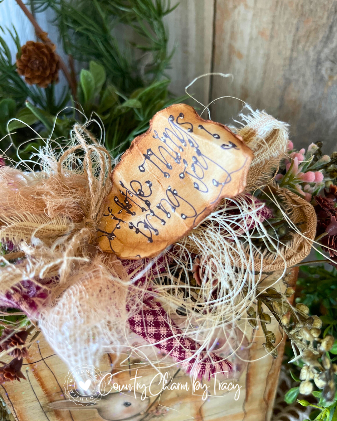 Little Things Bring Joy Bunny Block Shelf Sitter #1 – FREE SHIPPING