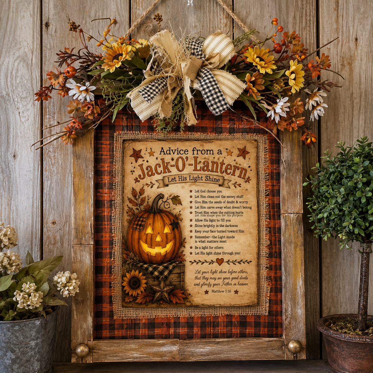Advice from a Jack-O-Lantern 8x10 PDF Printable | Instant Download