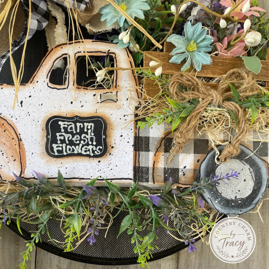 Farm Fresh Vintage Truck Decor Hanger Farmhouse Decor
