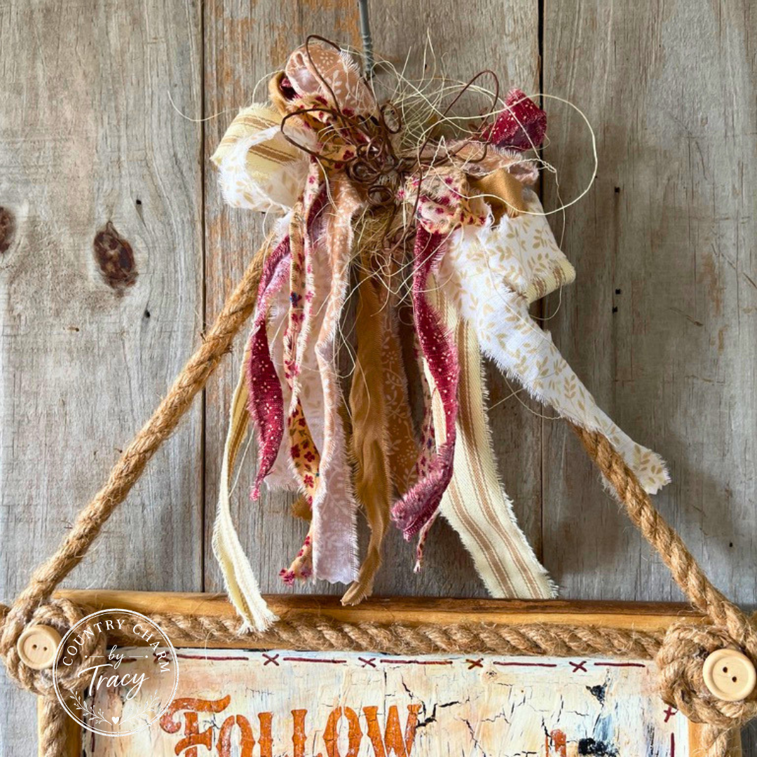 Follow the Word Not the Herd - Hand-Painted Crackle Wood Sign with Highland Cow Isaiah 8:11-13