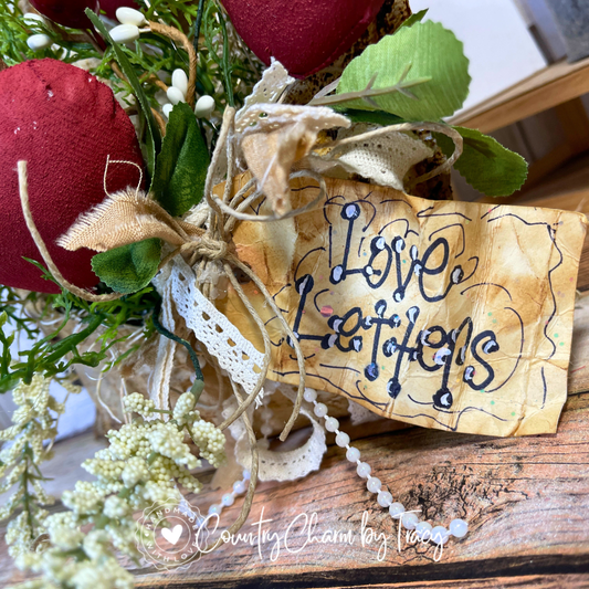 Love Letters Valentine Heart Shelf Sitter