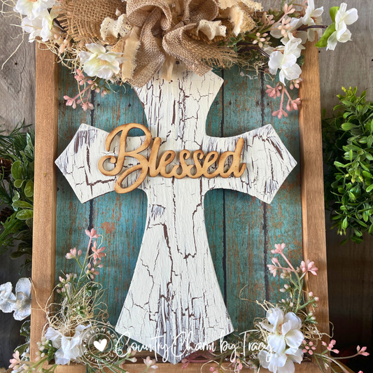 Rustic Cross Decor - Perfect for Spring or Everyday Home