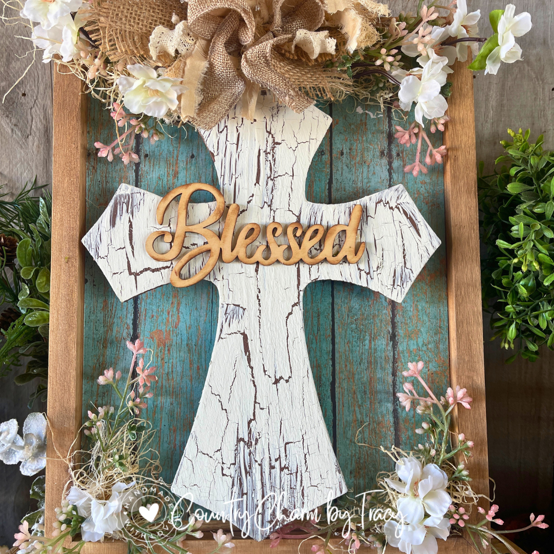Rustic Cross Decor - Perfect for Spring or Everyday Home