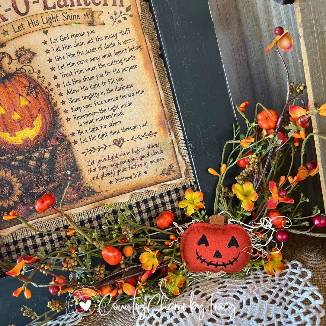 Primitive Country Advice from a Jack-O-Lantern Hand-Painted Fall Wood Sign