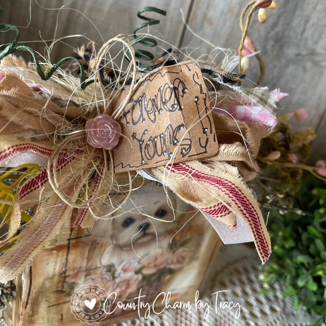 “Forever Yours” Puppy Decor Block – 5x5