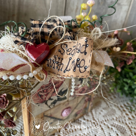 “Sealed With Love” Vintage Decor Block #4 – 5x5