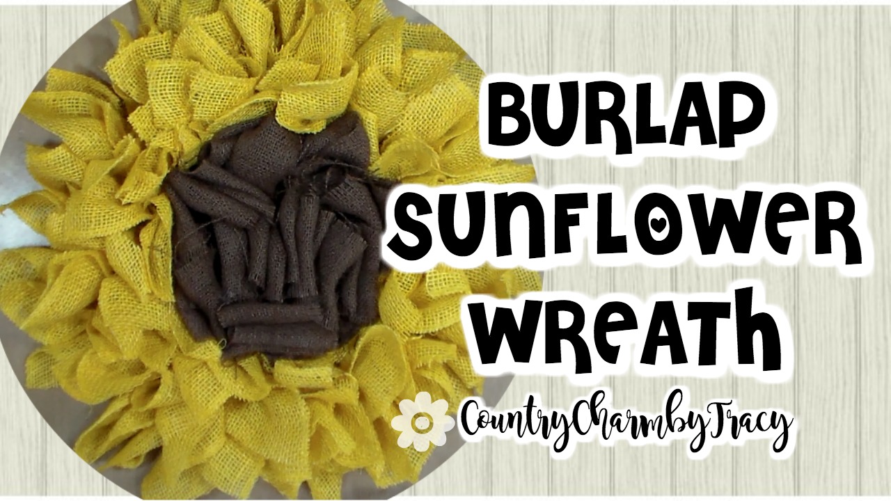 Burlap Sunflower Wreath Country Charm By Tracy