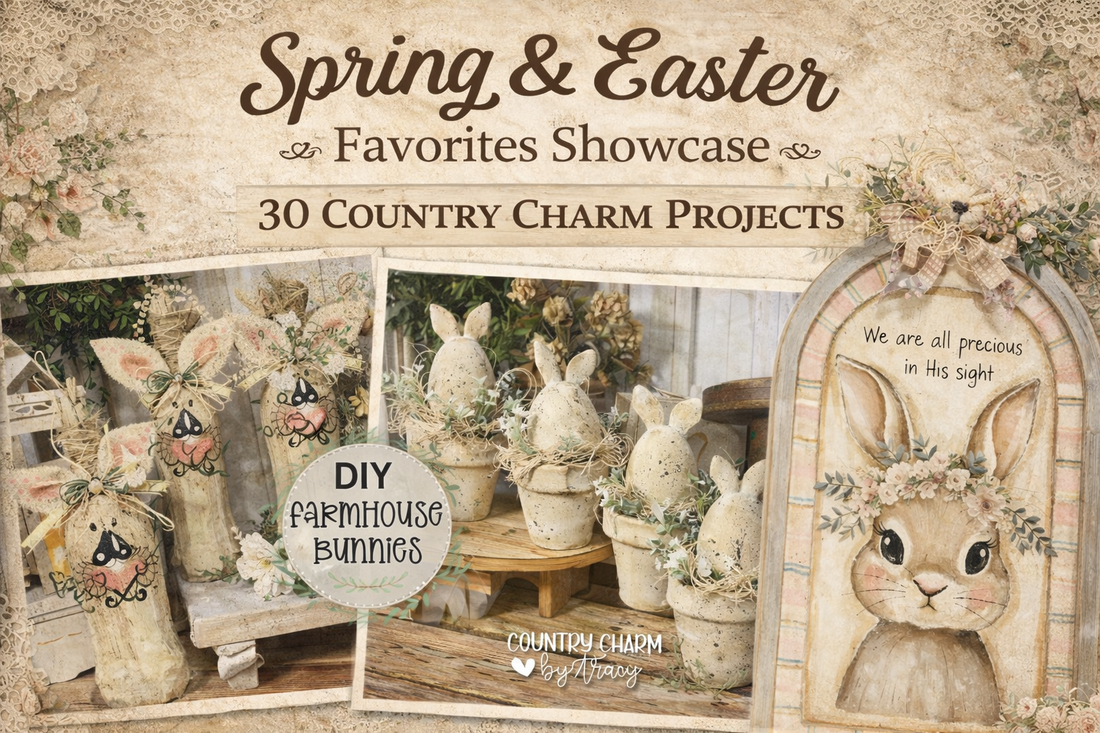 30 Spring and Easter Favorites Showcase || Vintage Country Charm Projects