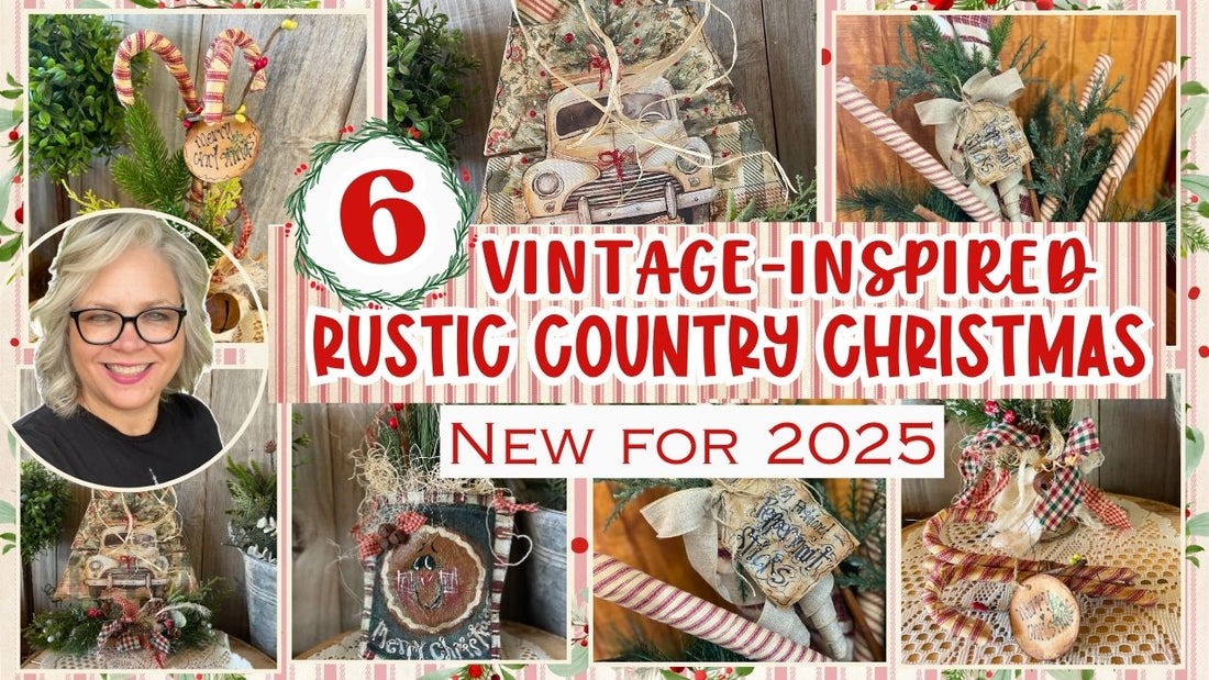 6 Rustic Country Christmas Crafts DIYS || Vintage Inspired - NEW for 2025