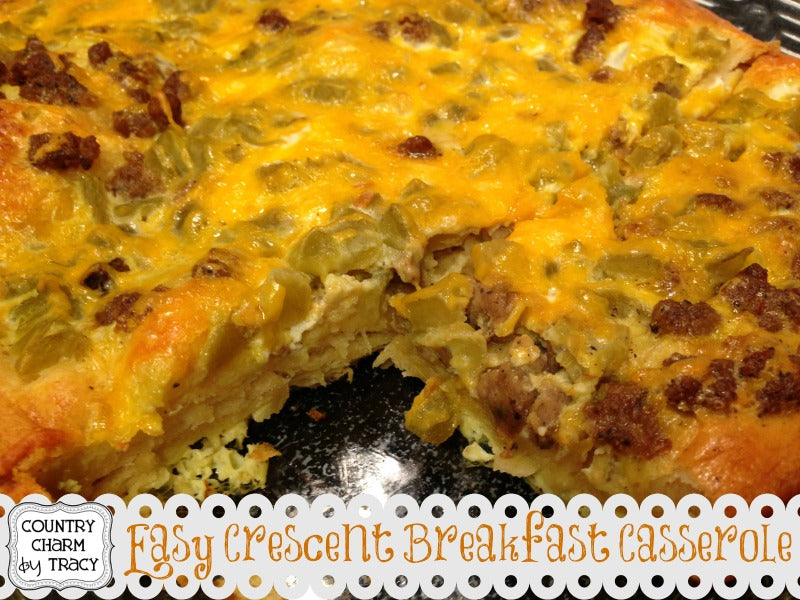 {Easy Crescent Breakfast Casserole}
