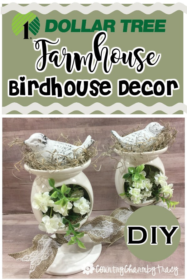 DOLLAR TREE Farmhouse Birdhouse Decor // New Glue Product