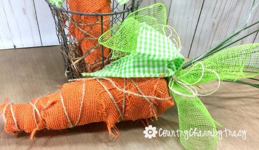 DOLLAR TREE DIY Burlap Carrots