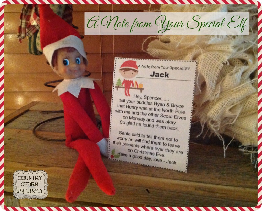 Elf on the Shelf Notecards {from your special elf}