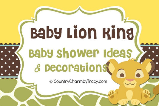 Baby Lion King Shower and Mini Diaper Cake Table Decoration Tutorial