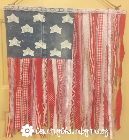 How to Make a Ribbon Flag | Patriotic Home Decor