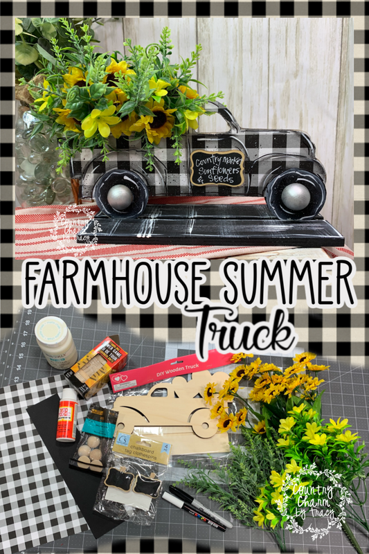 Farmhouse Summer Truck //  Dollar Store Crafts