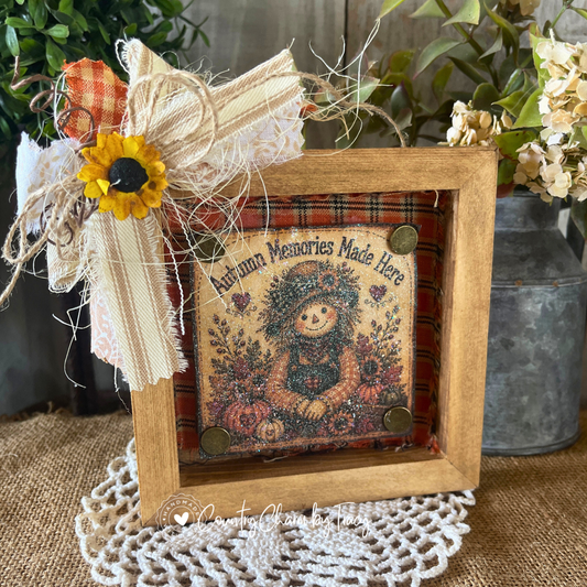 Autumn Memories Made Here - 5x5 Shadow Box Decor