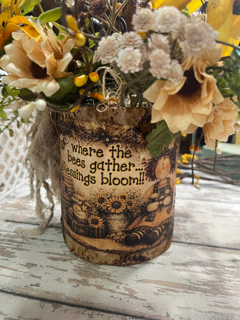 Where the Bees Gather Blessings Bloom – Digital Download | 4x6 Printable PDF