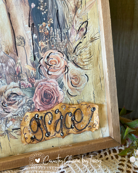 NEW!! "Grace" Horse Wall Decor – 12x10 Rustic Farmhouse Art