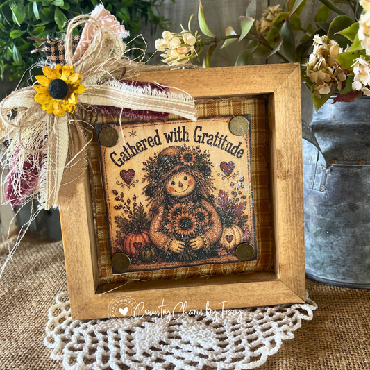 Gathered with Gratitude - 5x5 Shadow Box Decor