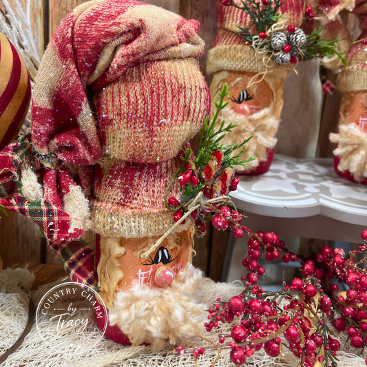 Vintage Santa Bottle | Handcrafted by Tracy