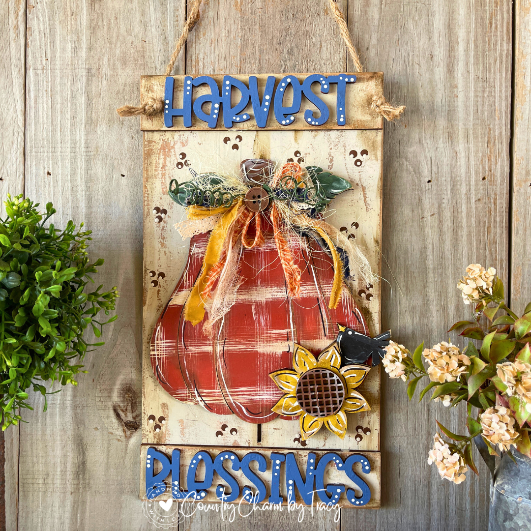 Harvest Blessings Pallet Sign Door Hanger *SALE*