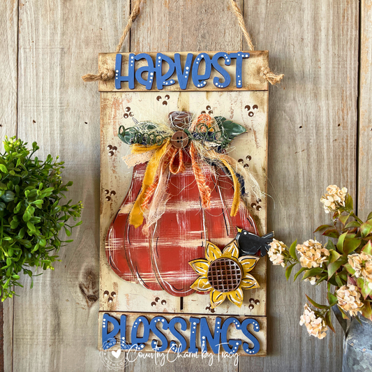 Harvest Blessings Pallet Sign Door Hanger *SALE*