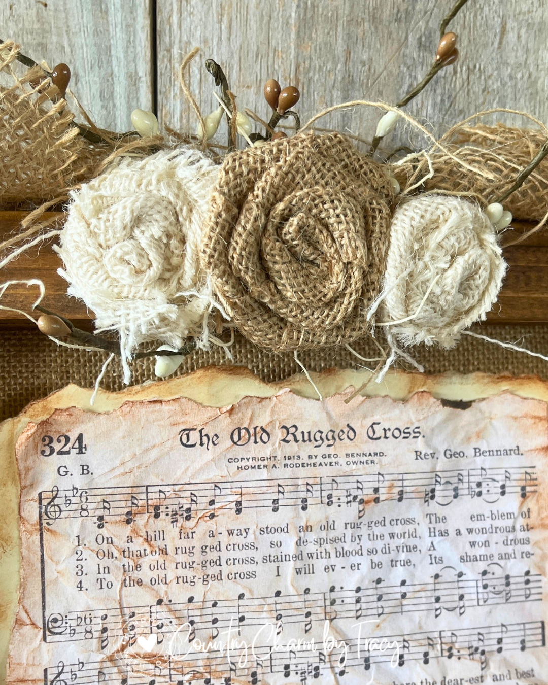 NEW!! Old Rugged Cross Shadow Box – 11x14 Rustic Faith Decor