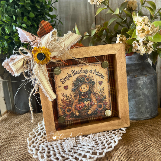 Simple Blessings of Autumn - 5x5 Shadow Box Decor