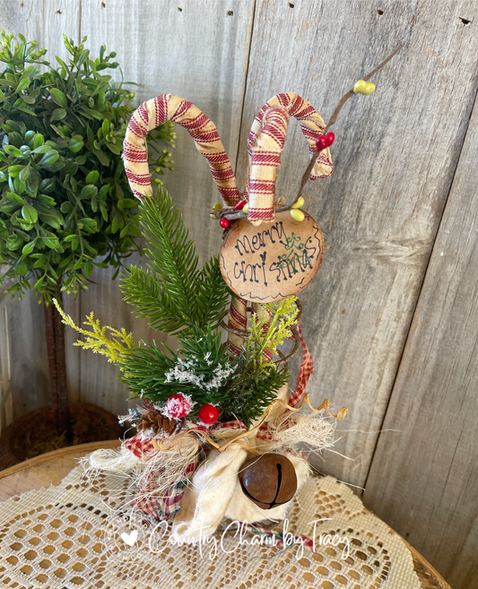 Vintage Spring with Fabric-Wrapped Candy Canes Decor