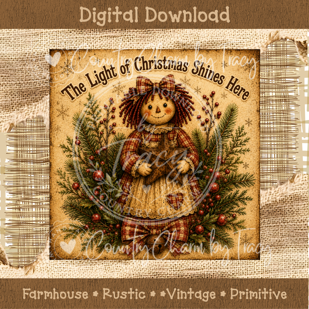 The Light of Christmas Shines Here - Christmas Annie Label