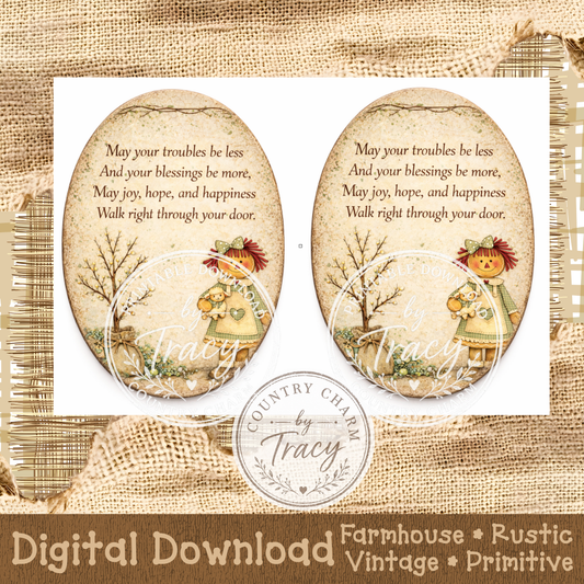 Lucky Annie – Oval | 5x7 Digital Download Printable PDF