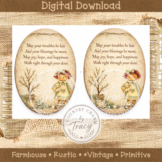 Lucky Annie – Oval | 5x7 Digital Download Printable PDF