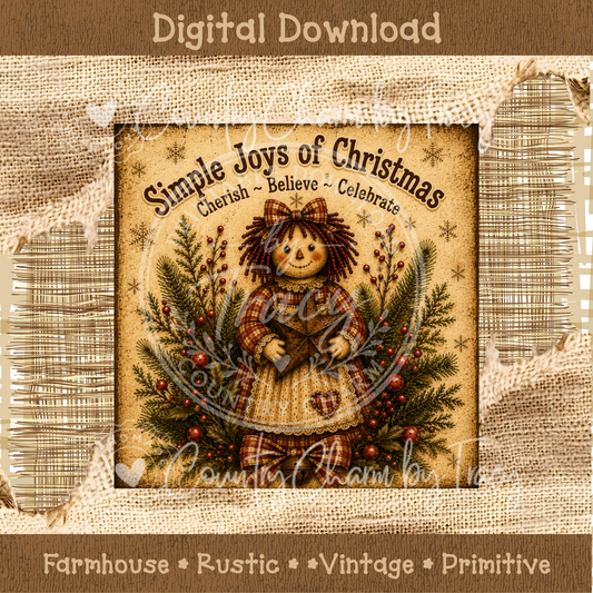 Simple Joys of Christmas - Annie Christmas Label