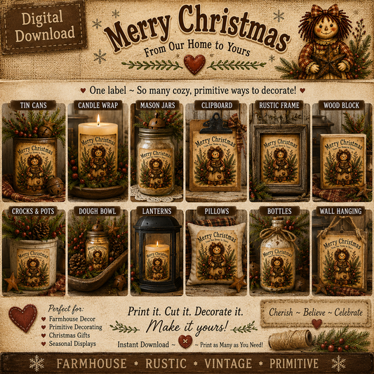 Merry Christmas From Our Home to Yours - Annie Christmas Label