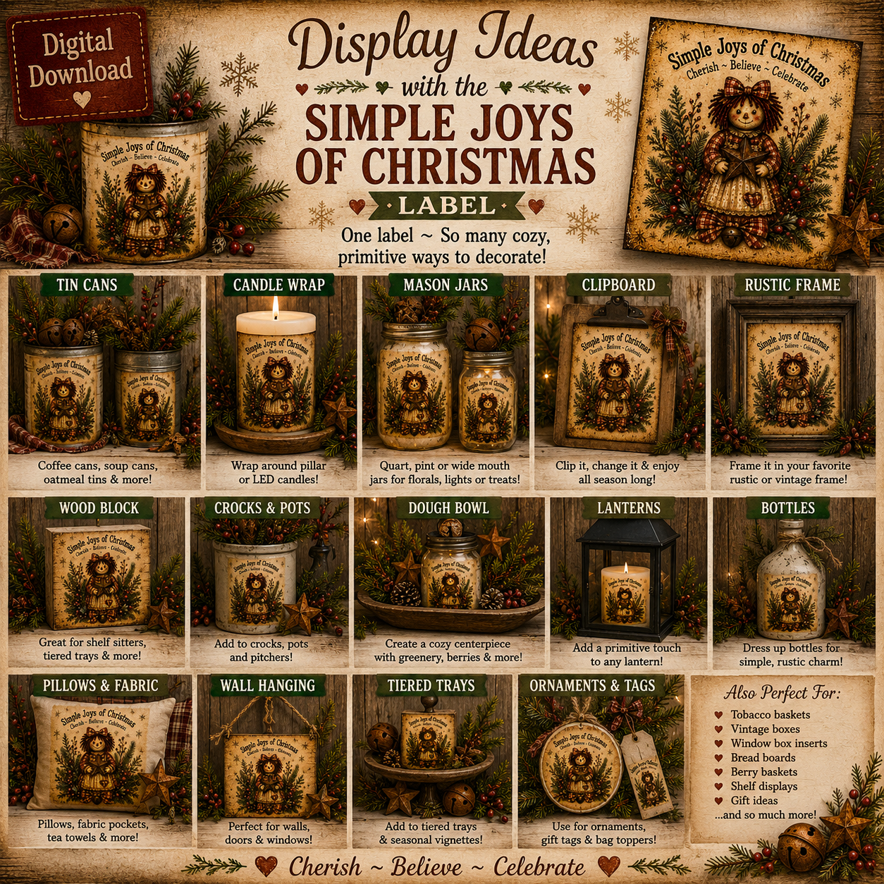 Simple Joys of Christmas - Annie Christmas Label