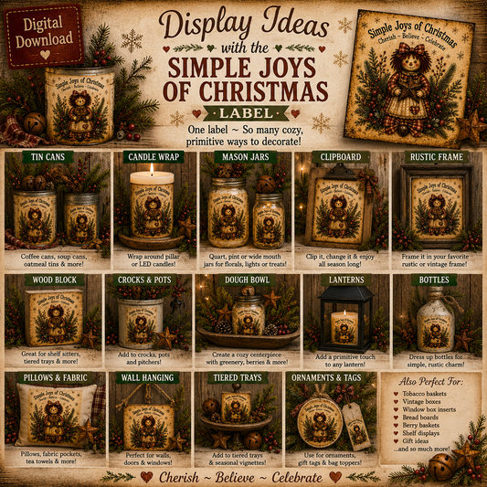 Simple Joys of Christmas - Annie Christmas Label