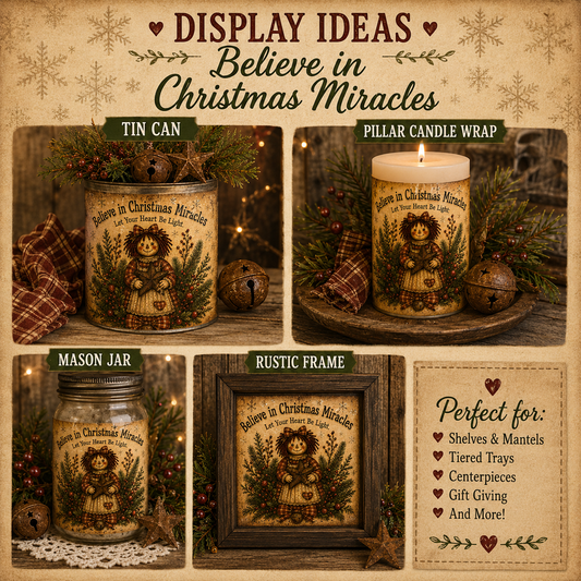 Believe in Christmas Miracles - Annie Christmas Label