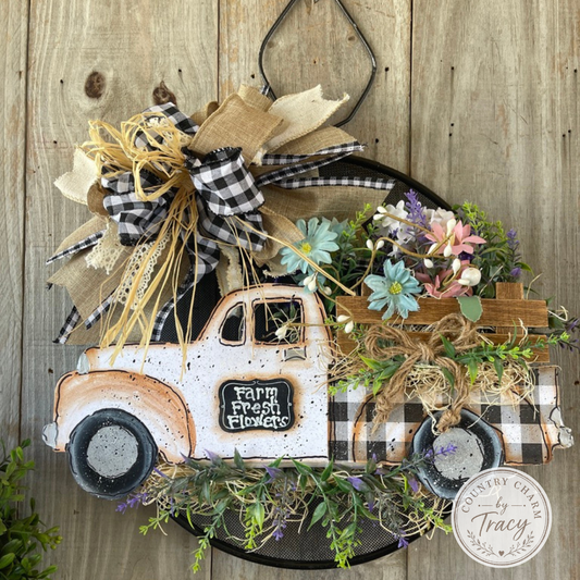 Farm Fresh Vintage Truck Decor Hanger