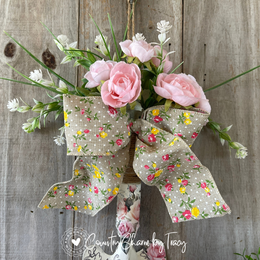 Floral Metal Shovel Wall Decor