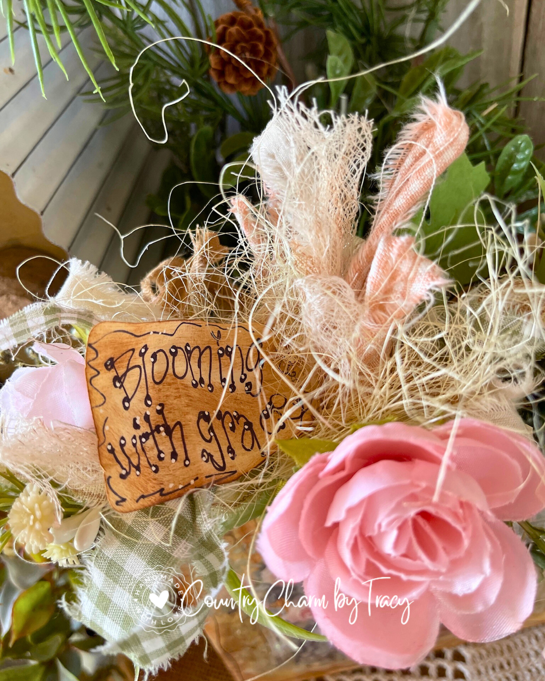 Blooming with Grace Garden Gate Block Shelf Sitter #4 – FREE SHIPPING