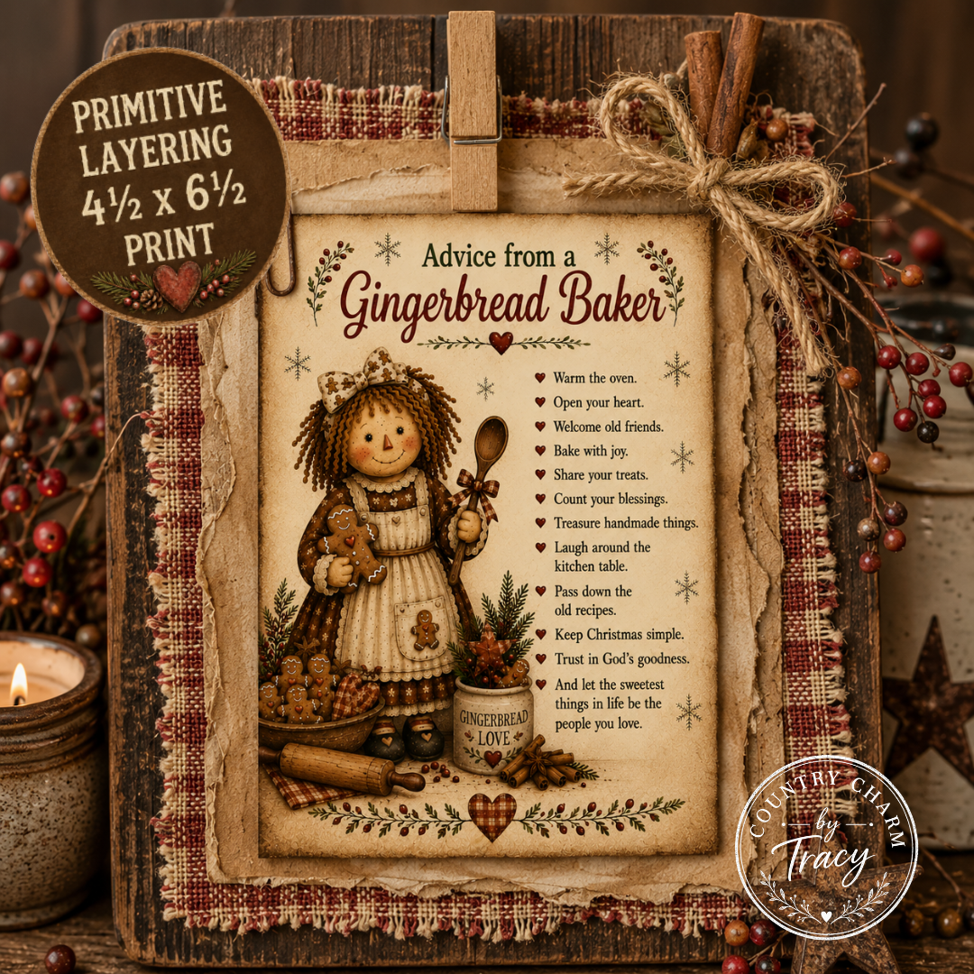 Advice from a Gingerbread Baker - Printable Bundle