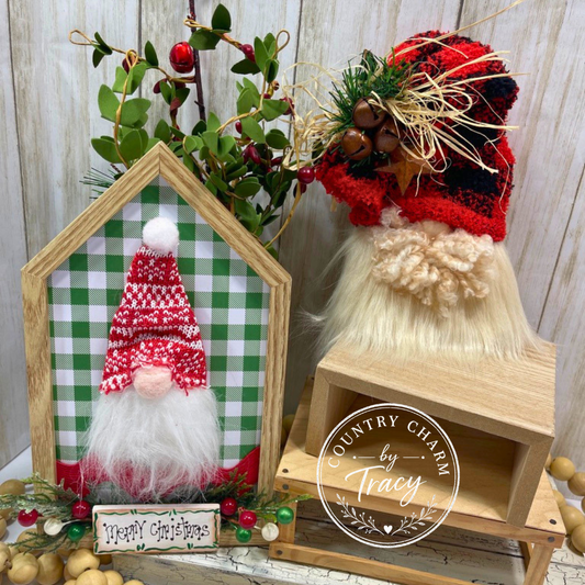 Hanging with My Gnomies - Christmas Gnome Shelf Sitter Set of 2