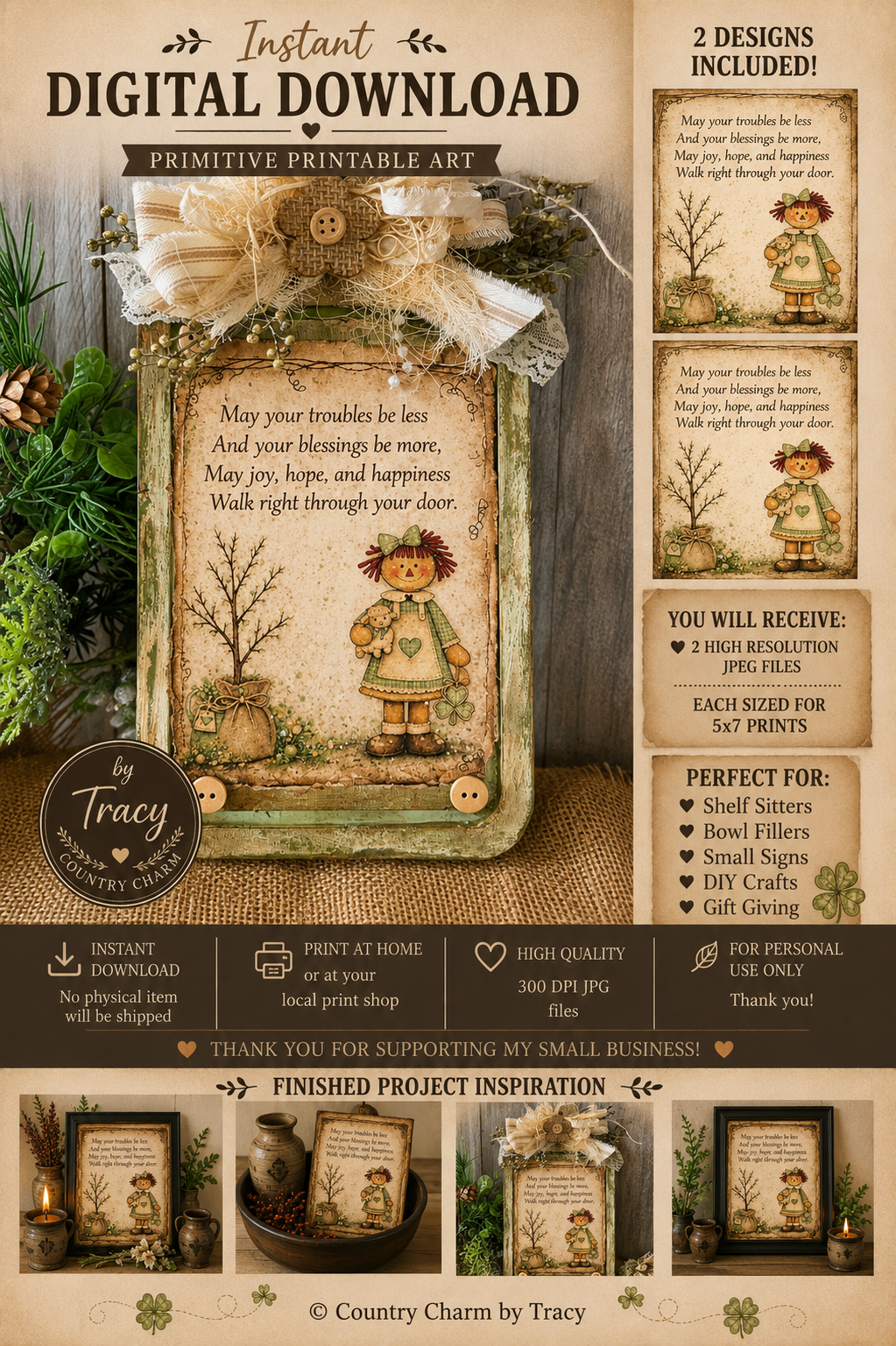 Lucky Annie – Rectangle | 5x7 Digital Download Printable PDF