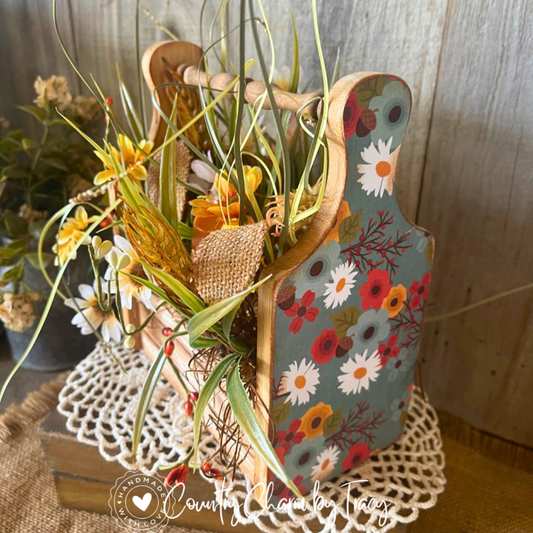 Fall Autumn Mini Decorated Caddy with Lighted Candle – One of a Kind!