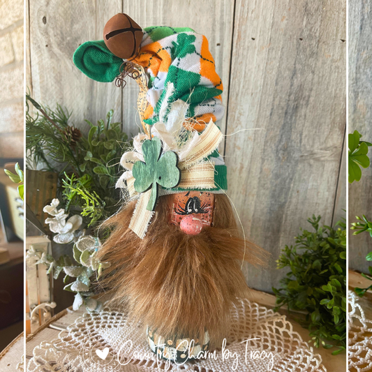 Oliver Leprechaun Hand-Painted Bottle- TALL Coke Bottle Design (13")